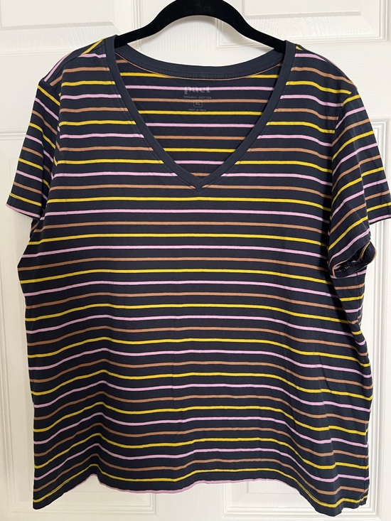 Pact Tops - ‼️NWOT: Pact Organic Bold Striped Black T-Shirt - XL